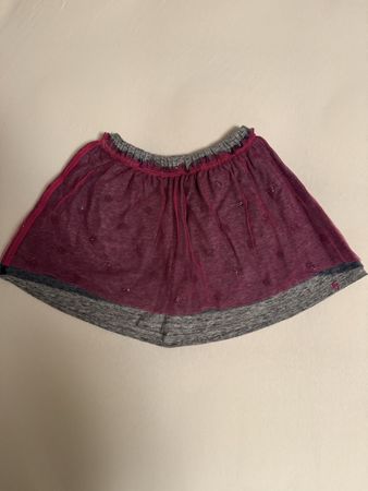 IKKS girl skirt, 6 years, pink/grey, EUC, stylish!