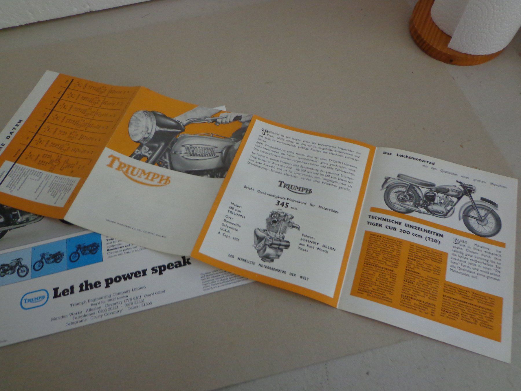 Triumph Documenti: 2 Triumph Prospekte Bonneville/Tiger 650 – Usato da Zofingen venduto da goezi 4