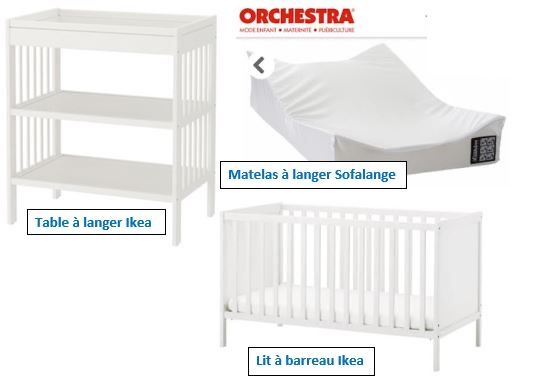 Ensemble lits bébé et table à langer - IKEA