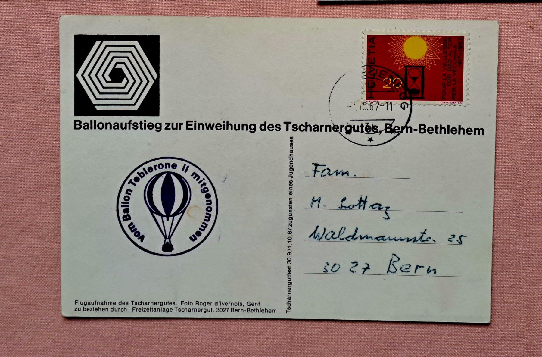 Tutti i francobolli: rarer Ballonbrief Einweihung Tscharnergut Bern 1967 – Usato da Ostermundigen venduto da pedru8 1