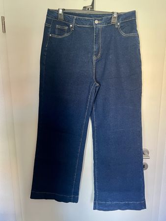 Pantalon jeans large bleu foncé - Parfait pour l'été!