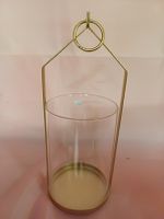 SALE: Windlicht Gold Metall/Glas, Deko Laterne