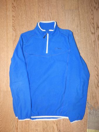 Fleece Pullover Sherpa blau mit Reissverschluss, Grösse 164