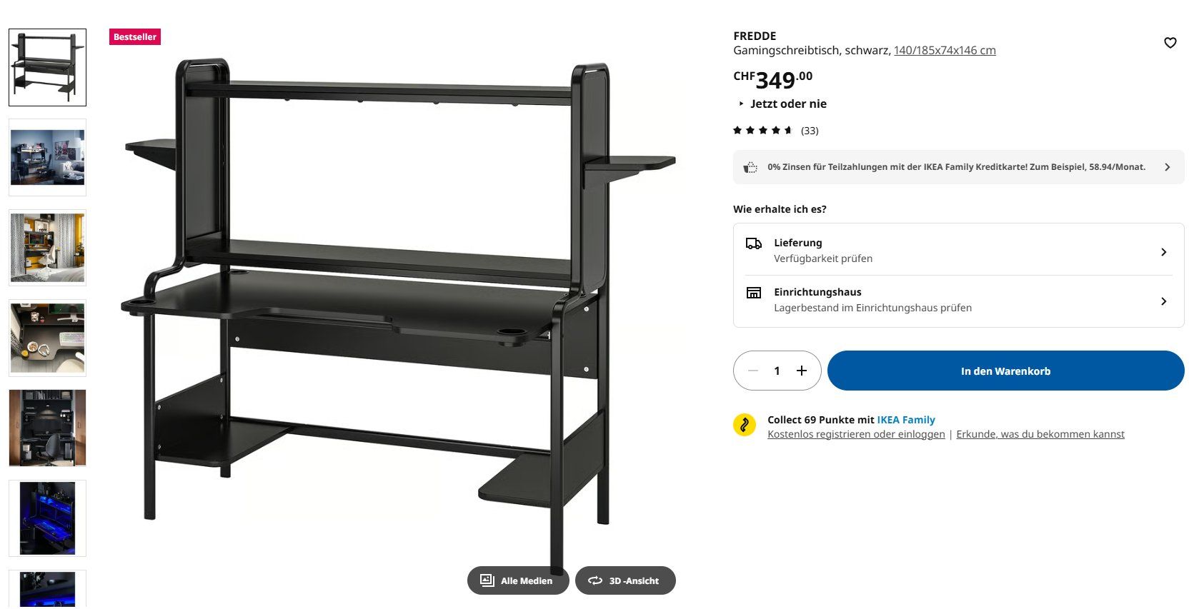 Ikea Scrivanie: Computer desk – Usato da Embrach venduto da mba_ttk7 1