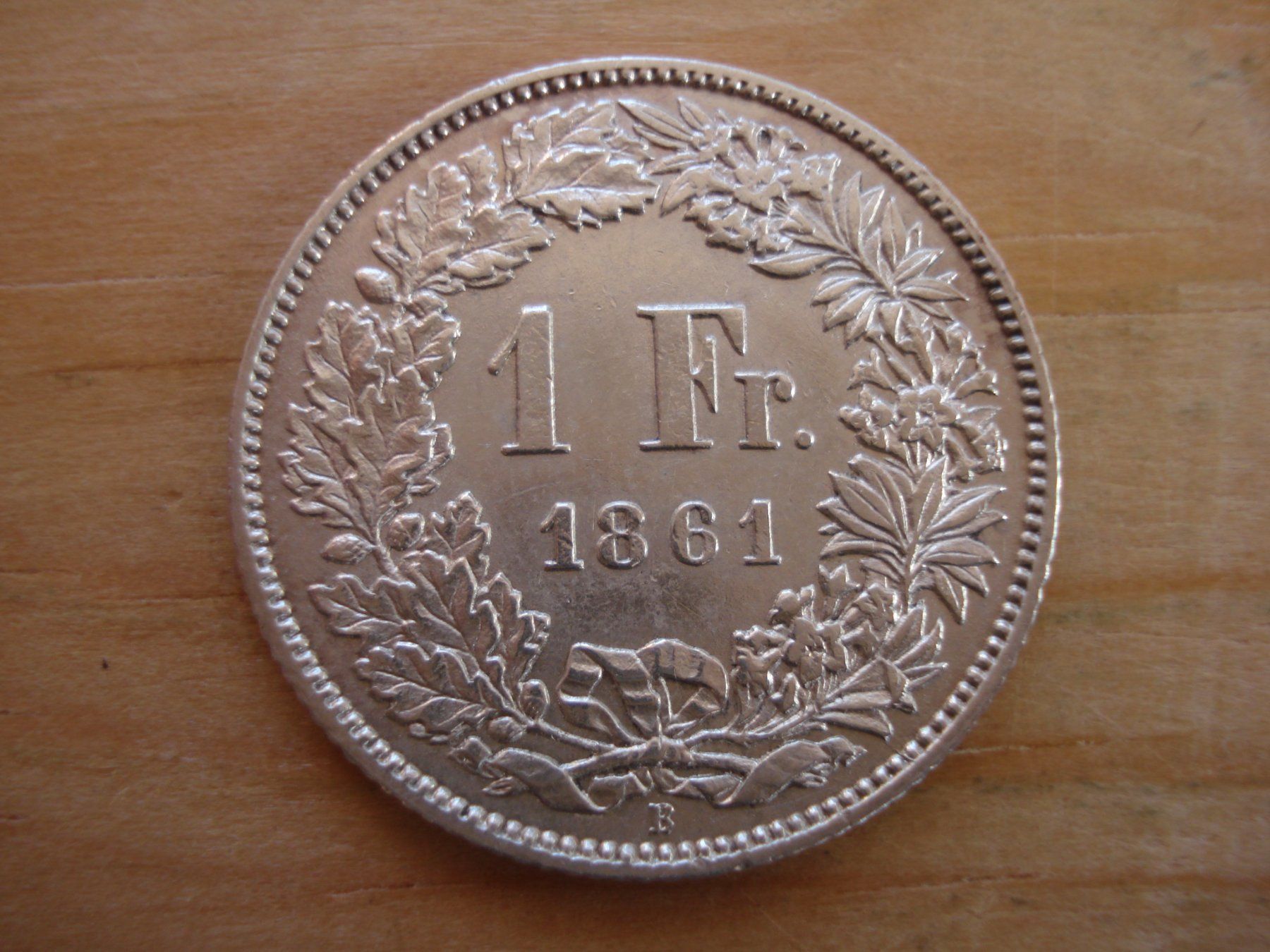 Tutti le monete: (P2) 1 Franken 1861 UNZ – Usato da Erlach venduto da Net-Coins