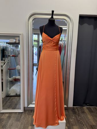 Orange Abito Lungo Spaghetti Träger Grösse 36