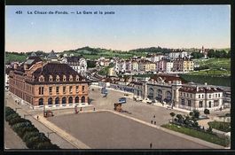 La Chaux-de-Fonds, La Gare et la Poste, 