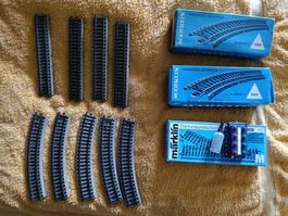 Märklin Gleisstücke und Weicherechts 5100 / 5202 HO