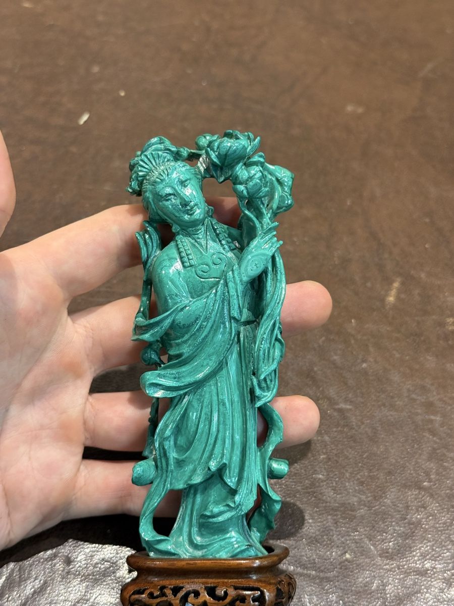 Figurines: Guanyin-Figur aus Malachit, China – D'occasion à Zofingen par GrosisWonderkeller 6