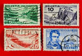 PRO JUVENTUTE SATZ 57 - 60 1931 GESTEMPELT