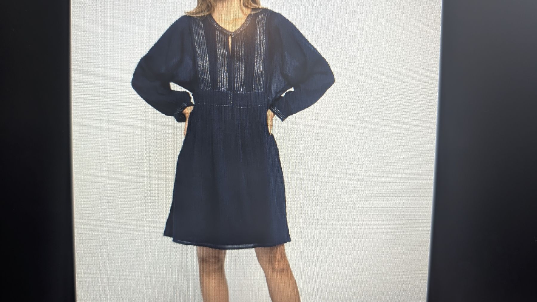 Kleider: Robe bleue et fil or – Neu und originalverpackt aus Bernex von Natalys