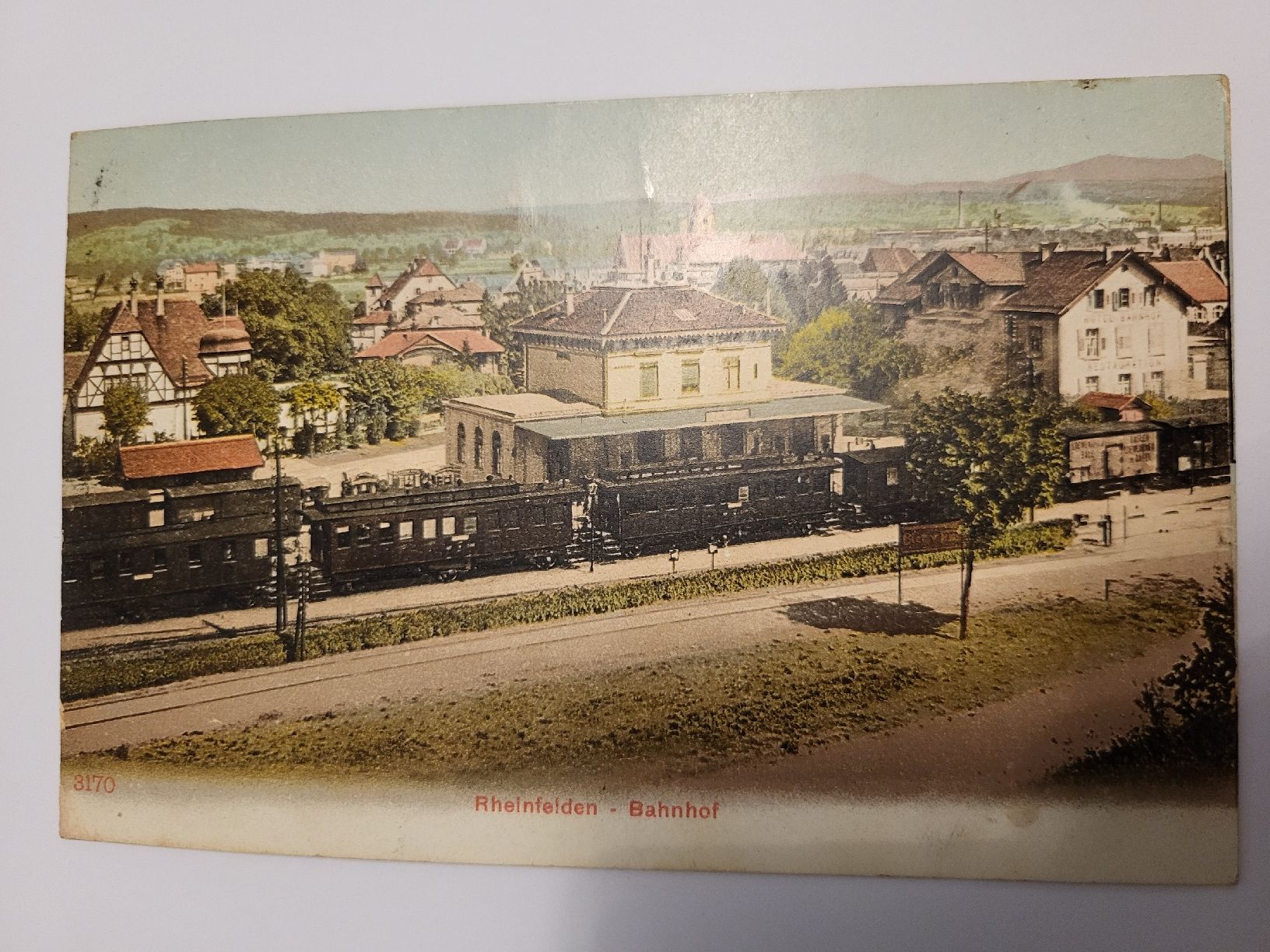 Cartes postales: Ansichtskarte Rheinfelden Bahnhof mit Zug  R60 – D'occasion à nunningen par mic_88k2