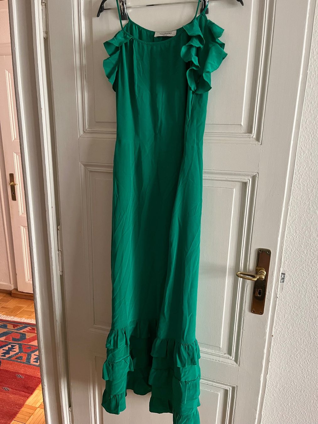 Vestiti: ROBE VERT ÉMERAUDE taille S 36/38 en soie – Usato da Genève venduto da Paradis_Vintage