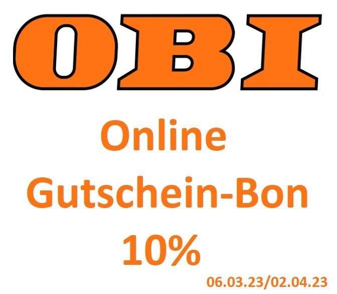 GutscheinBon 10 rabais OBI Kaufen auf Ricardo