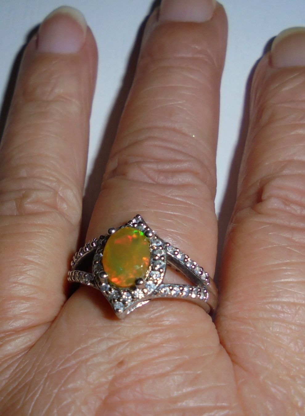 Anelli: Echtschmuck: Silberring 925er mit Welo-Opal / 56 – Nuovo (secondo la descrizione) da Zuchwil venduto da maumauchi 2