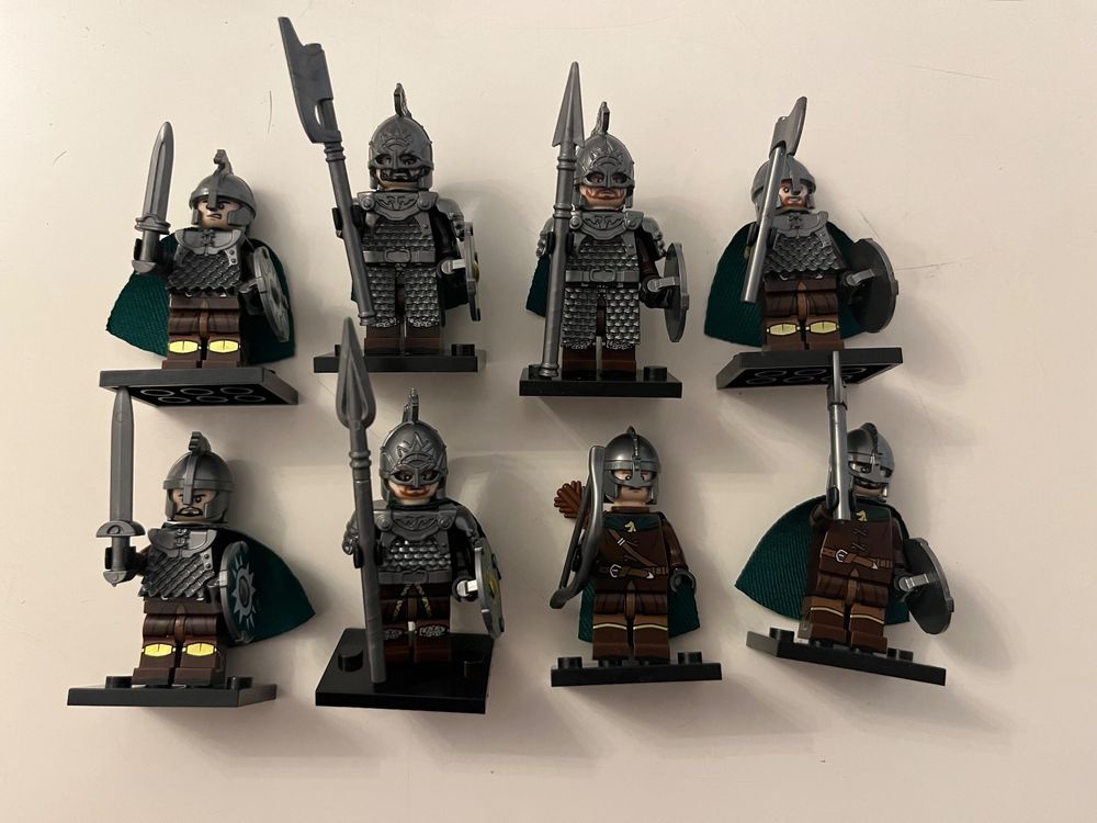 8x Klemmbaustein Rohan Soldaten Herr der Ringe (Neu (gemäss ...