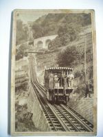 antike Foto TERRITET - GLION, DrahtSeilBahn
