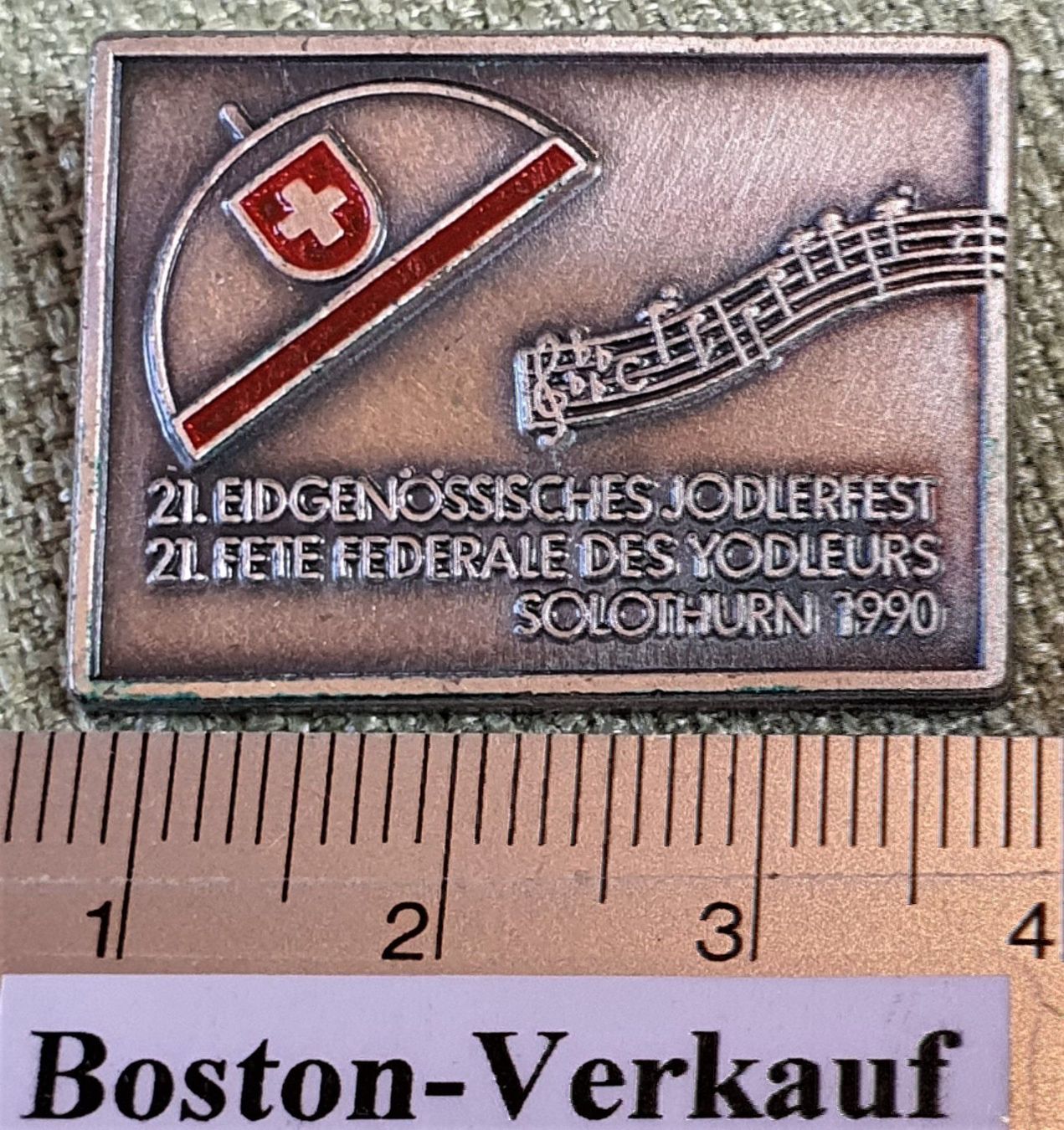 Alle Briefmarken: D359  Jodlerfest Yodleurs Solothurn 1990 – Gebraucht aus Reinach BL von Boston-Verkauf 2
