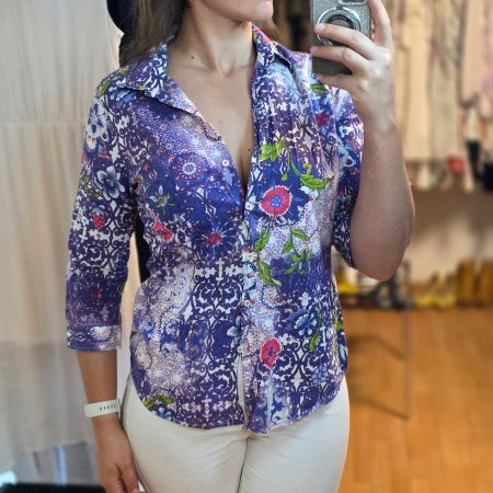Bunte Bluse 38/40 Milano Donna  Italy elegant