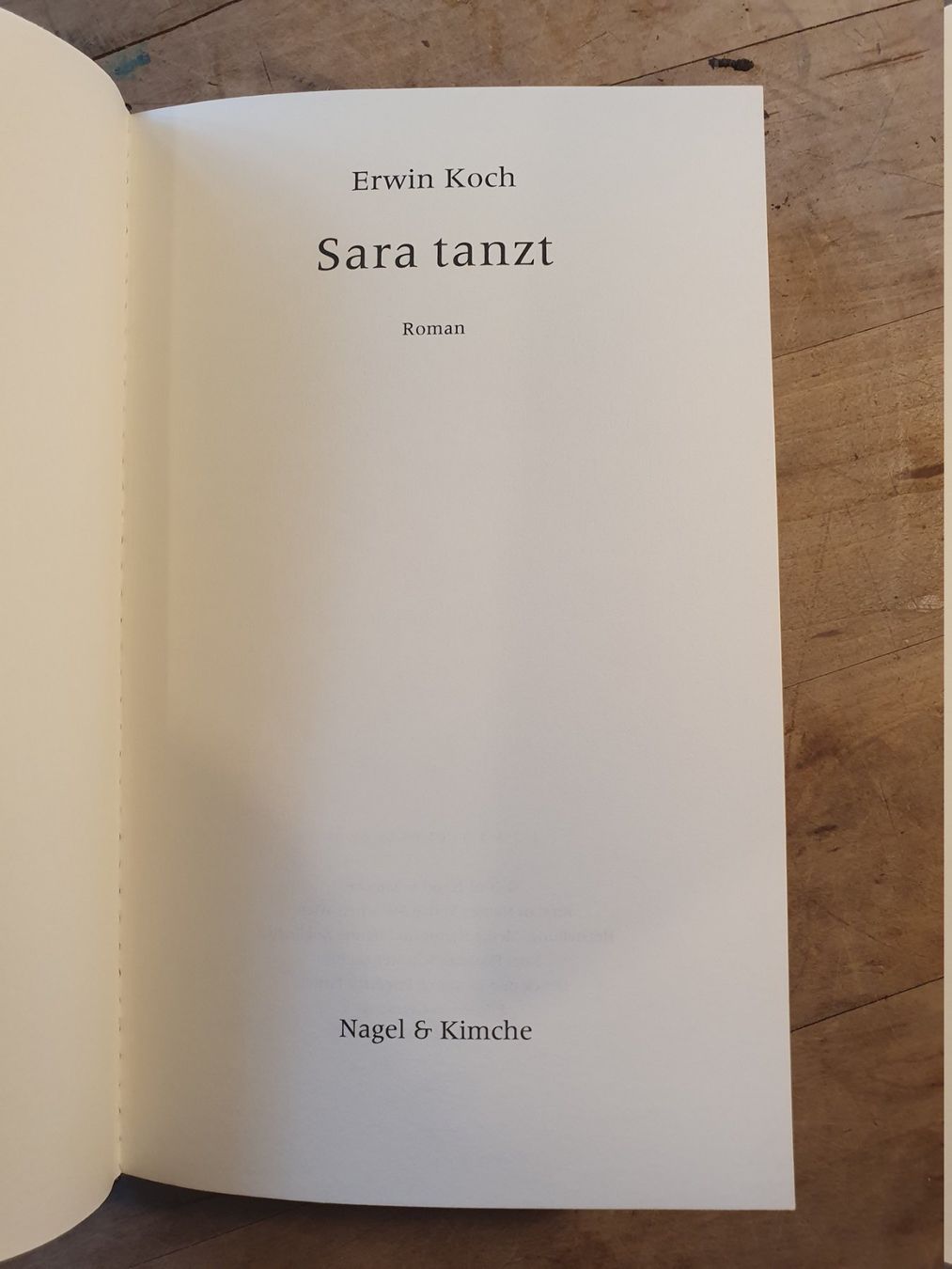 Bücher: Sara Tanzt Erwin Koch Nagel & Kimche – Gebraucht aus Zürich von loosebone 2