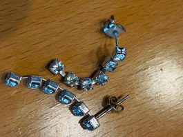 Klunker  Ohrstecker mit viel Glitzereffekt, ws Swarovski
