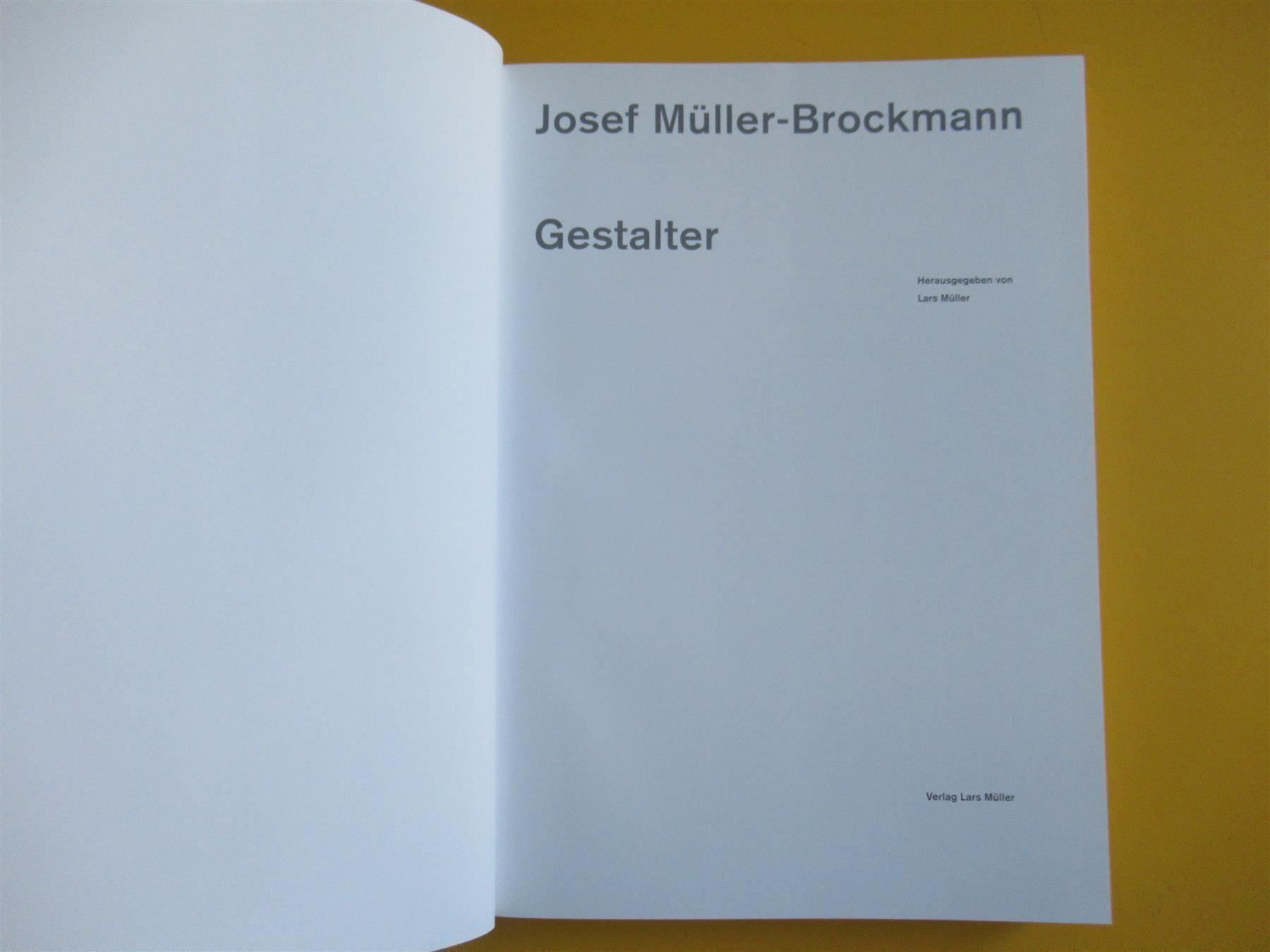 Bücher: Josef Müller-Brockmann. Gestalter. EA – Gebraucht aus Adliswil von buch_und_kunst 2