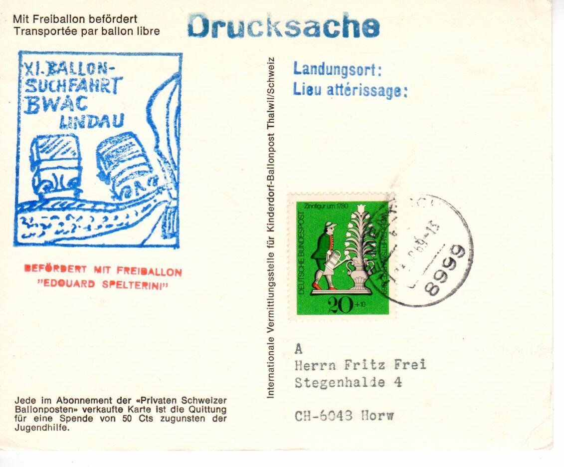 Cartes postales: Ballonpostkarte – D'occasion à Wolhusen par Curver9 1