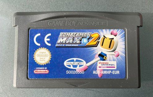 Jeu GBA Complet Bomberman Max 2 – Cartouche Boîtier Notice – État Correct
