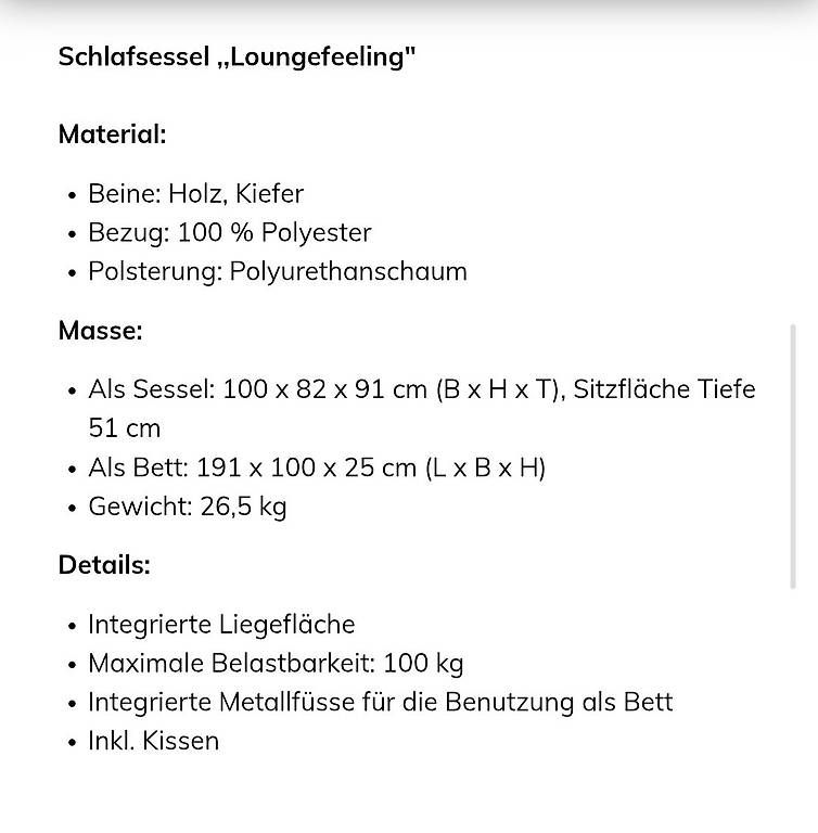 Sessel: Schlafsessel von Vertbaudet – Neu und originalverpackt aus Biel/Bienne von sheila7002 3