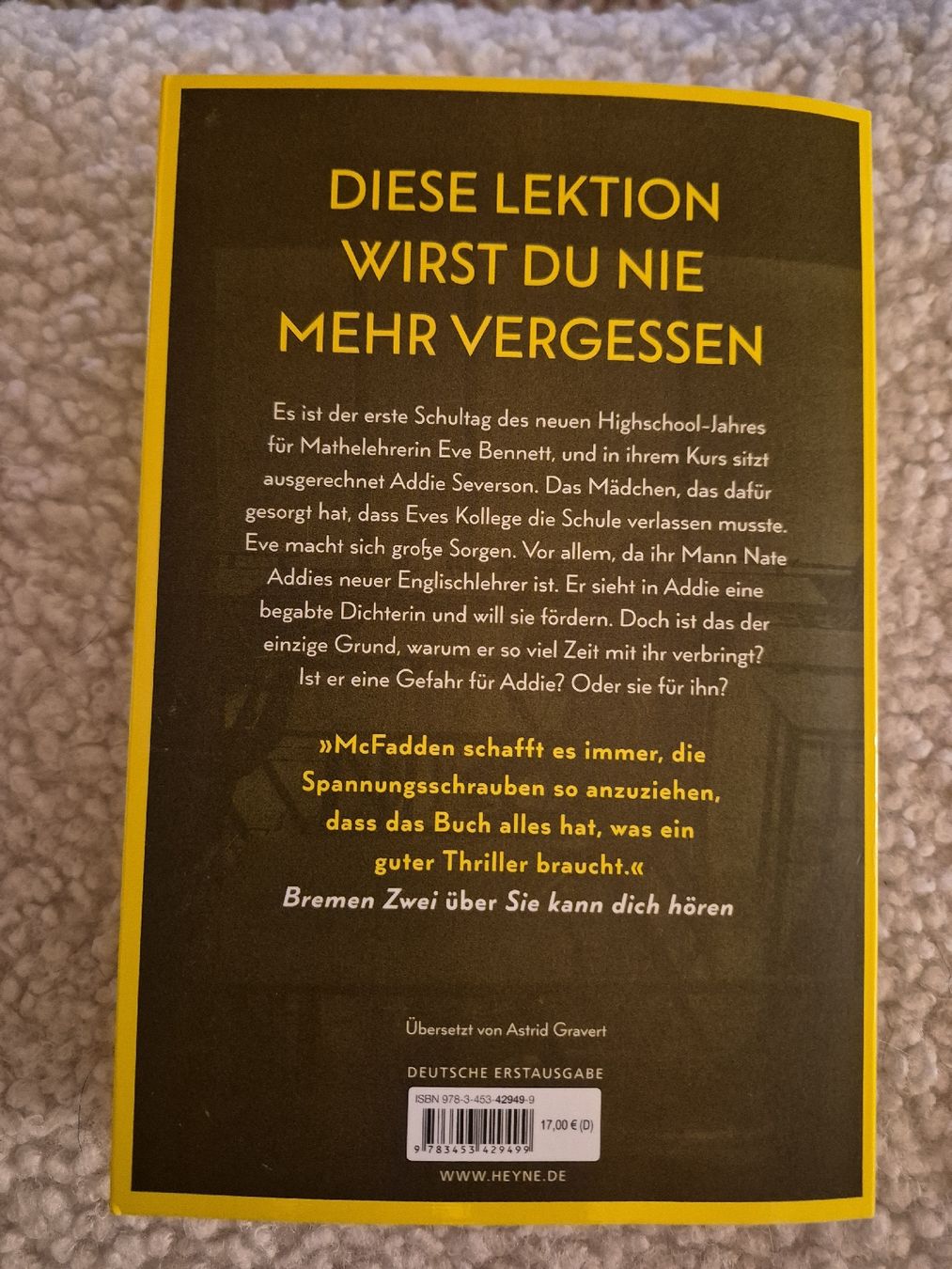 Libri: Der Lehrer von Freida McFadden – Usato da Lauterbrunnen venduto da MassimoNr.01 1