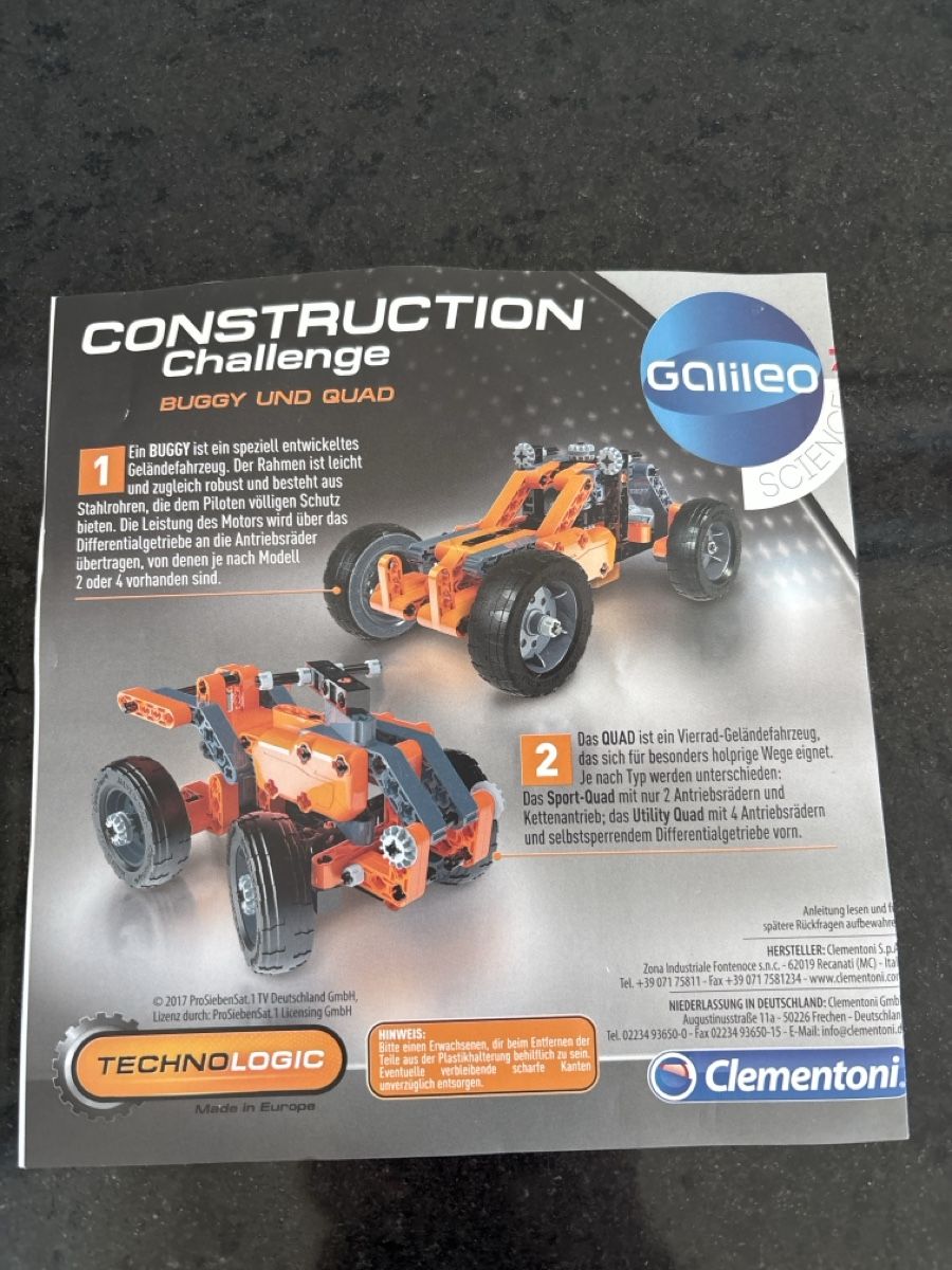Kit di costruzioni: Galileo Science Technologic Buggy und Quad – Nuovo (secondo la descrizione) da Dättlikon venduto da MC_FK 2