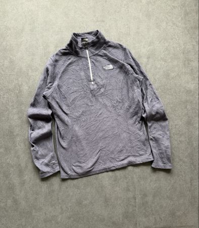 50.Pull The North Face, polaire grise, col zippé, taille M
