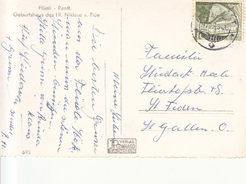 Cartoline postali: Flühli 1954 – Usato da Bürglen TG venduto da StampGraf 1