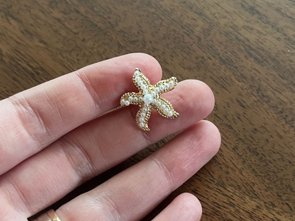Orecchini pendenti & Orecchini a lobo: Ohrstecker Seestern mit Perlen - Sommer Schmuck! – Nuovo e nell'imballaggio originale da Gams venduto da Mariawicca 2