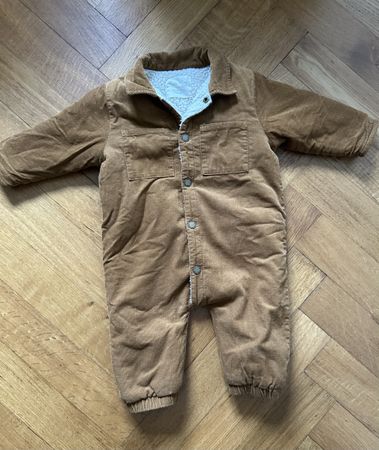Gefütterter Overall aus Manchesterstoff, 12-18 Monate