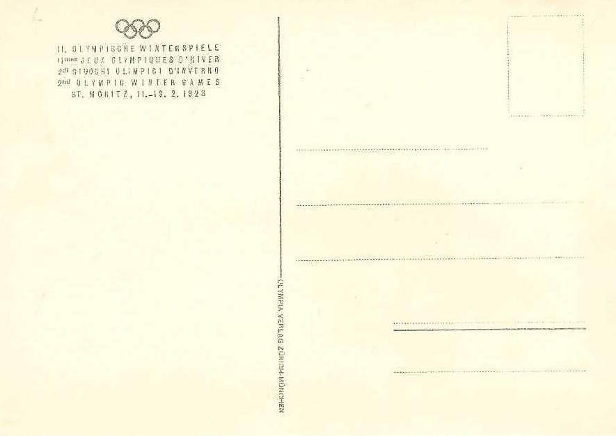 Cartoline postali: Carte postale St-Moritz Jeux olympiques 1928 – Usato da St-Blaise venduto da phi_qgy9 1