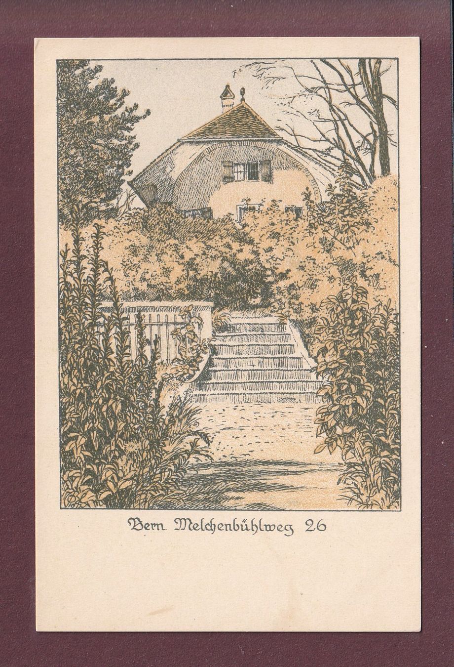 Ansichtskarten: BERN - Melchenbühlweg 26 - Rück lesen – Gebraucht aus Pully von nicecards
