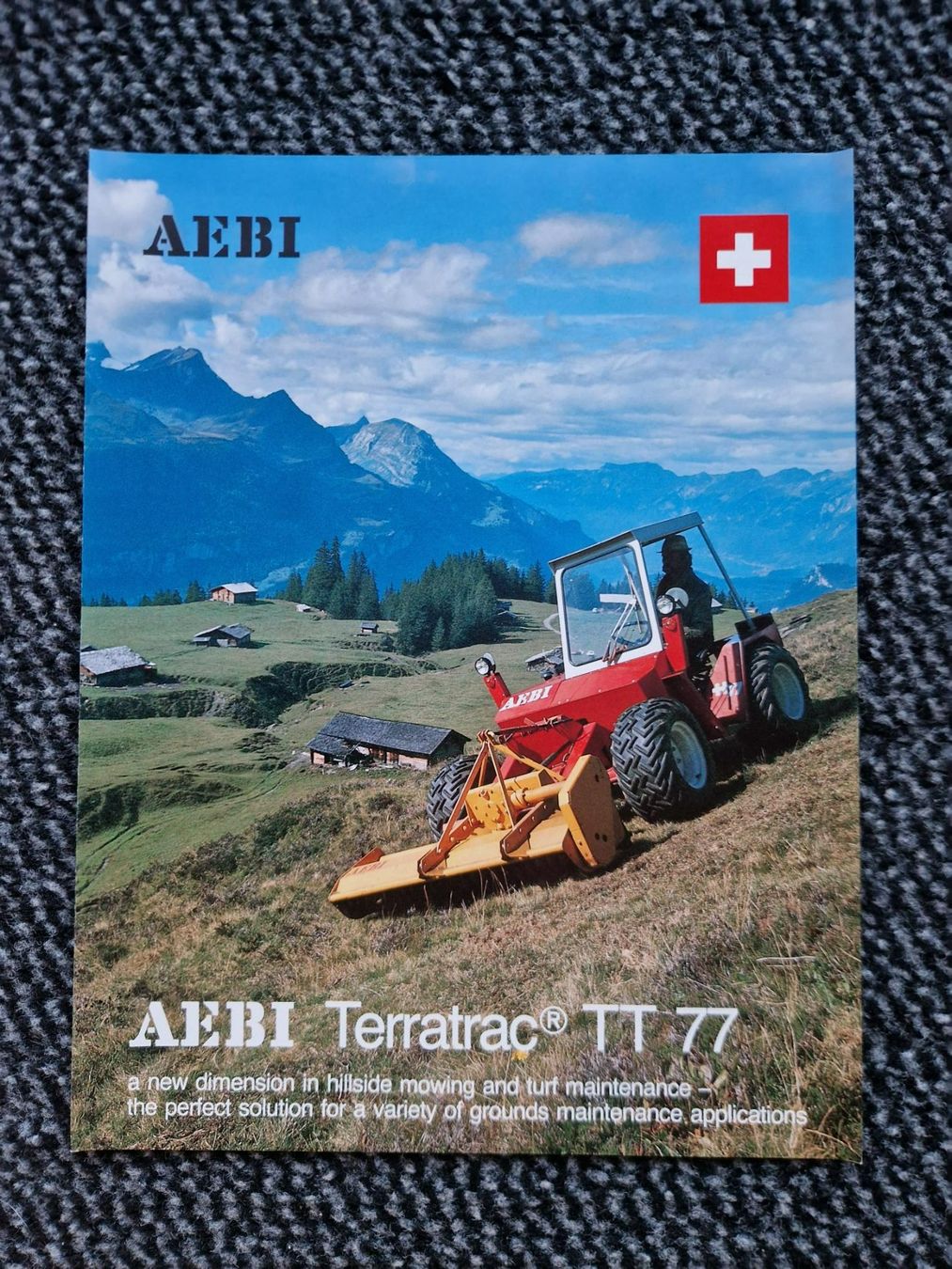 Aebi Trattori: Original Prospekt Aebi Terratrac TT77 Exportversion Englisch – Usato da Dürnten venduto da Bachtel84