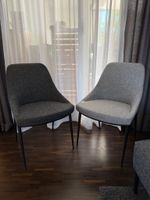 4er Set Stühle (2×hellgrau / 2× dunkelgrau)