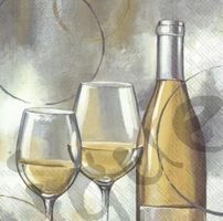 Serviette modern white wine (1503) 3Stk.