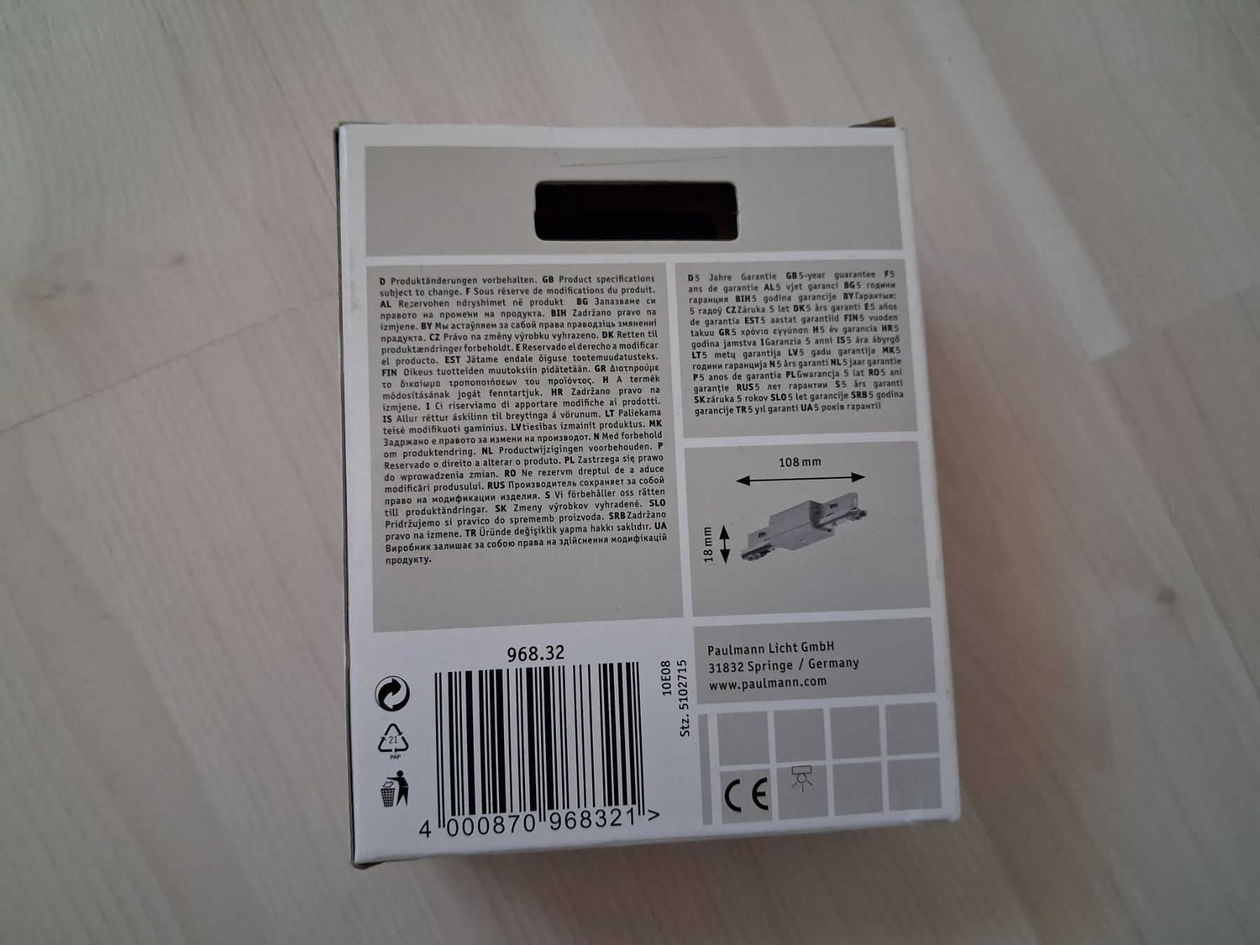 Paulmann Laufwerke & Adapter: ADAPTER ZU PAULMANN SYSTEM 230 VOLT – Neu und originalverpackt aus langnau von Santos1411 1