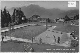 Leysin - La Piscine et les Dents du Midi
