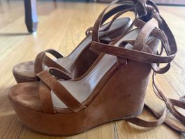 Gianvito Rossi suede platform sandals size 38