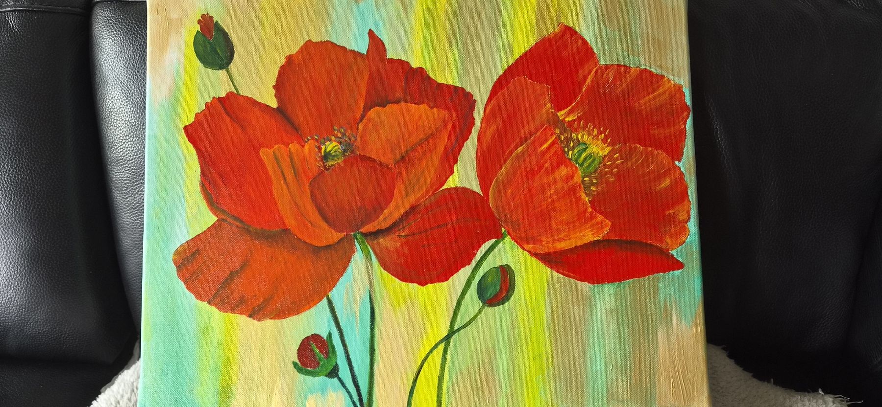 Tableaux: Poppy abstract – D'occasion à Ebikon par vij_fg72