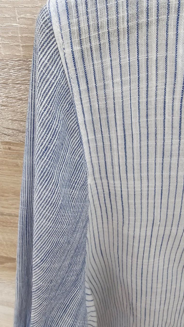 H&M Camicette: H&M L.O.G.G. Bluse Grösse 46 Weiss Blau Gestreift – Usato da Sirnach venduto da windrad65 2