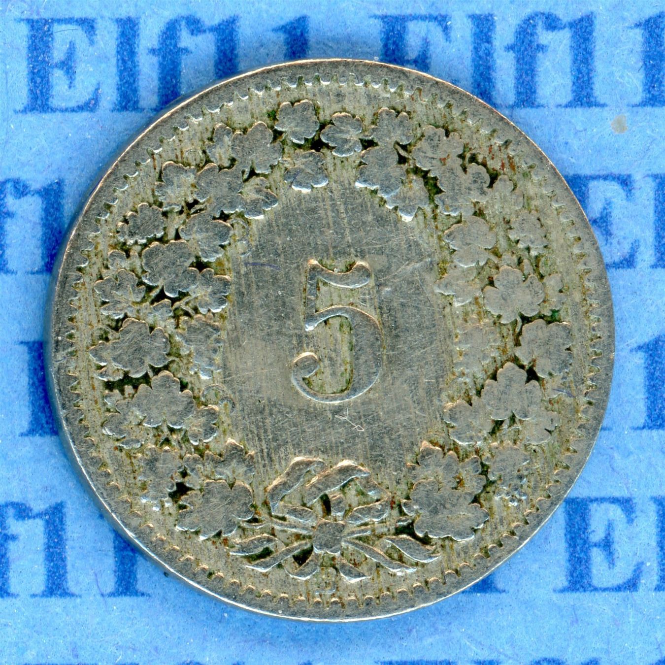Tutti le monete: CHF___0.05 1891 s 5 Rappen – Usato da Widnau venduto da Elf11 1
