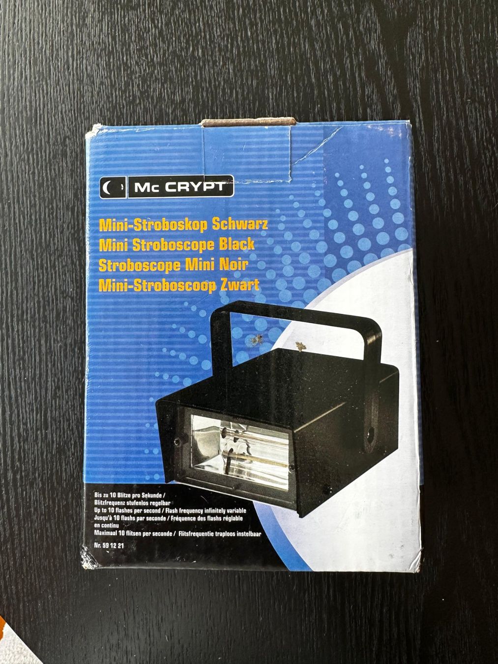 Lampes: Mc Crypt Mini Stroboskop Schwarz Party Blitzlicht – D'occasion à Thalwil par victoriaSog 1