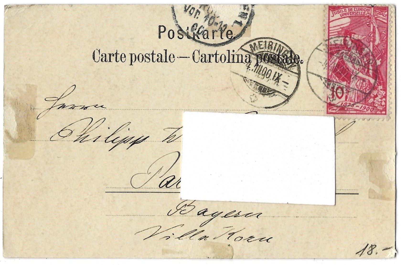 Cartoline postali: Gruss   aus   Meiringen – Usato da Bütschwil venduto da Jackson1A 1