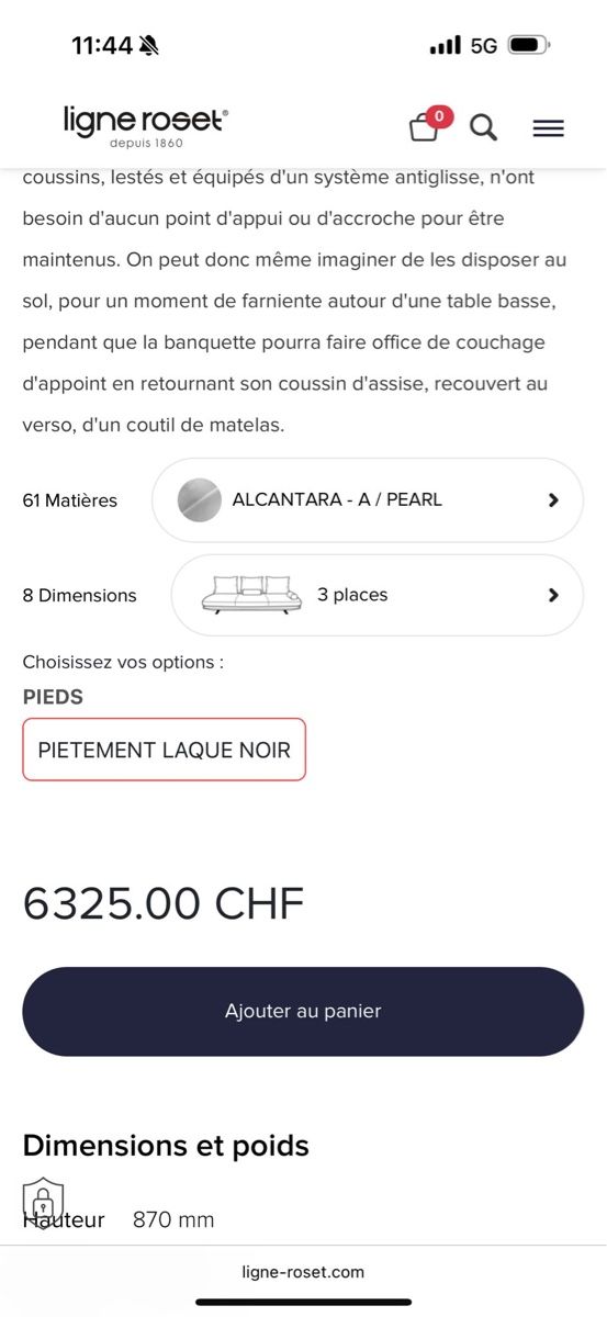Ligne Roset Sofas: 2 canapés Ligne Roset Prado design – Gebraucht aus Genève von Enzogva81 6