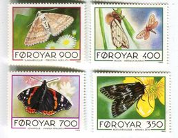 Briefmarken "Schmetterlinge". Färöer.